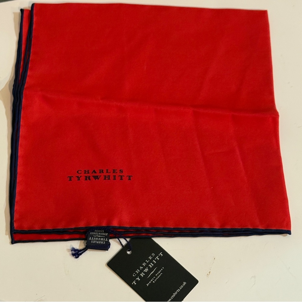 Charles Tyrwhitt Silk Pocket Square Hankerchief New